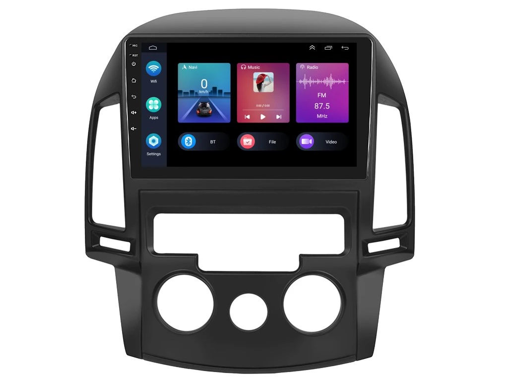 PODOFO 2DIN AUTORÁDIO PEV87 ANDROID, HYUNDAI i30 S MANUÁLNÍ KLIMATIZACÍ