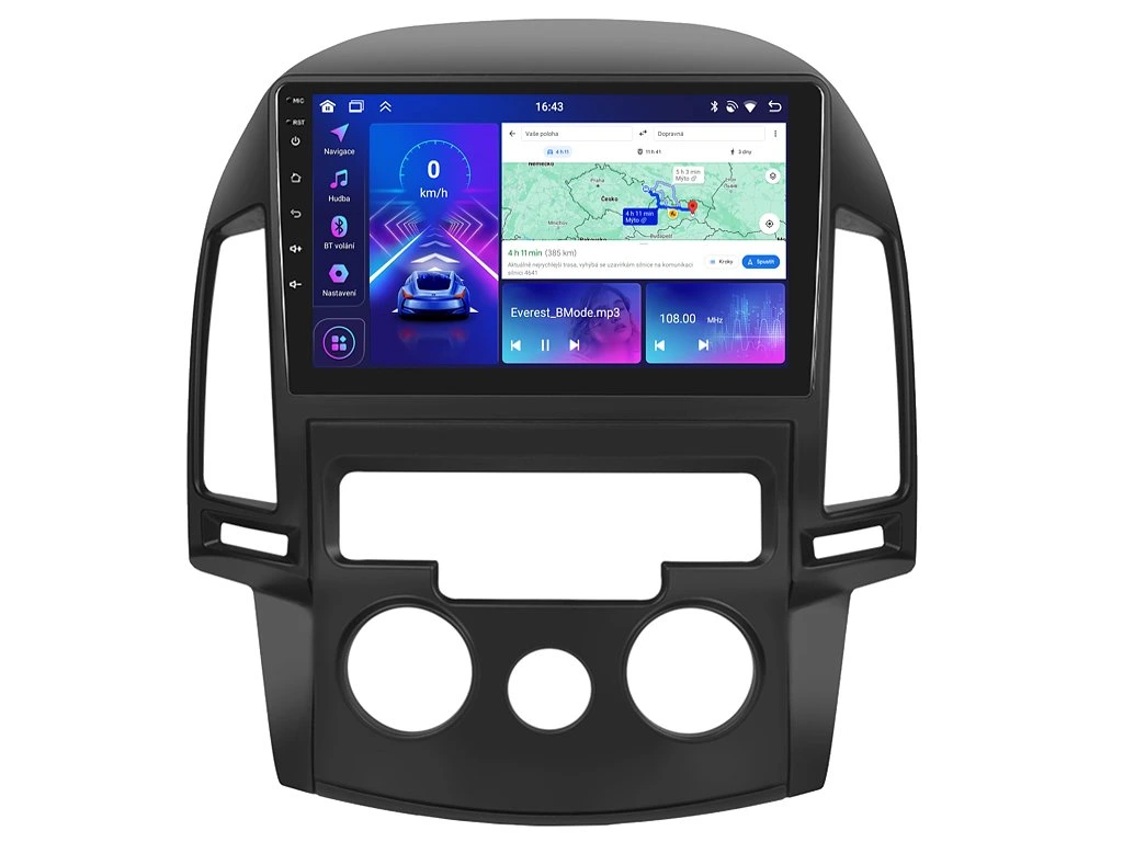 BMODE 2DIN AUTORÁDIO BEV48 ANDROID, HYUNDAI I30 S MANUÁLNÍ KLIMATIZACÍ