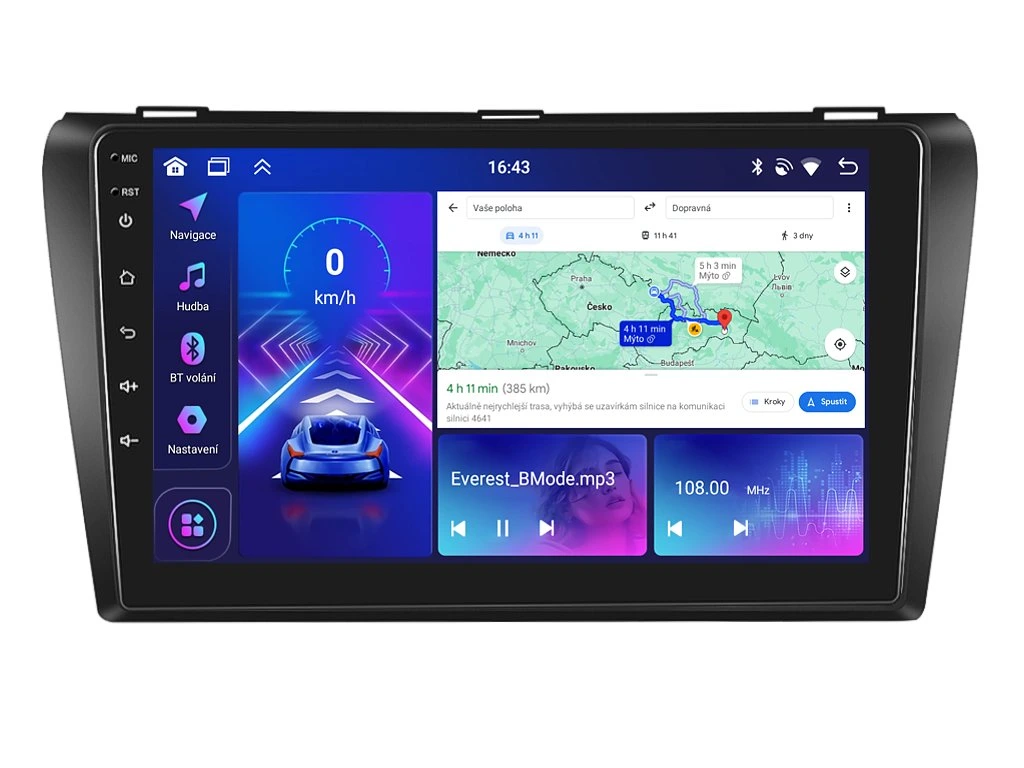 BMODE 2DIN AUTORÁDIO BEX31 ANDROID, MAZDA 3 - I. GENERACE