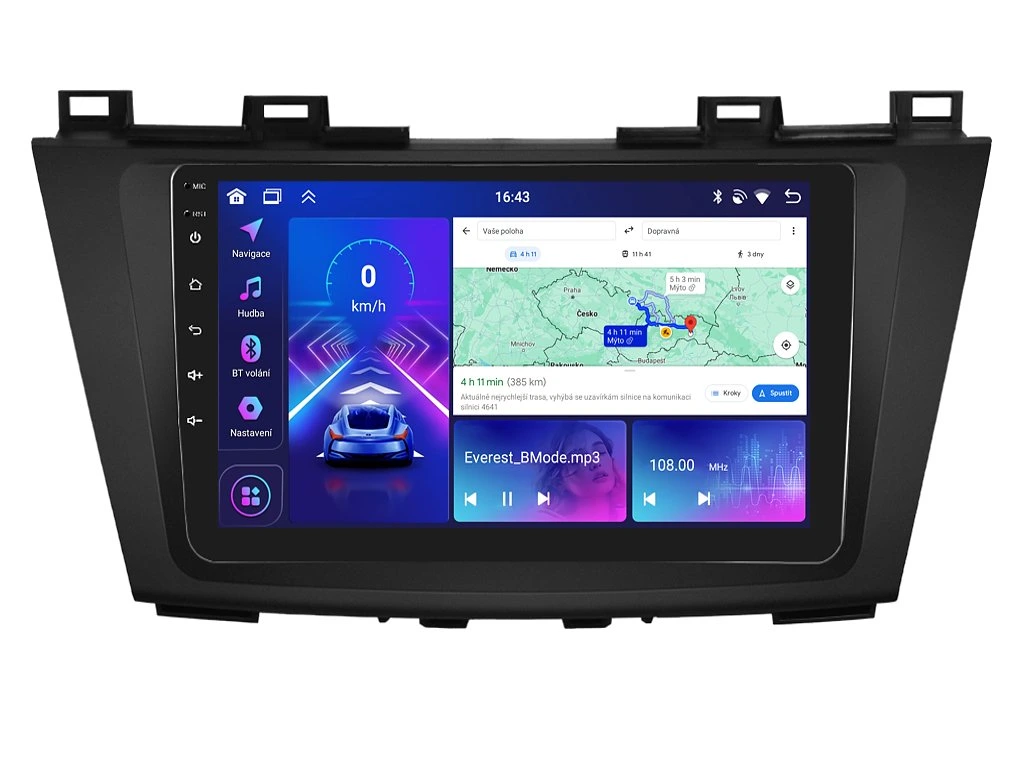 BMODE 2DIN AUTORÁDIO BEV32 ANDROID, MAZDA 5 - II. GENERACE