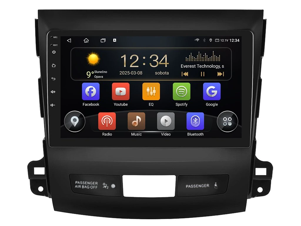 ISUDAR 2DIN AUTORÁDIO T75-IEV103 ANDROID, MITSUBISHI OUTLANDER II / CITROEN C-CROSSER / PEUGEOT 4007