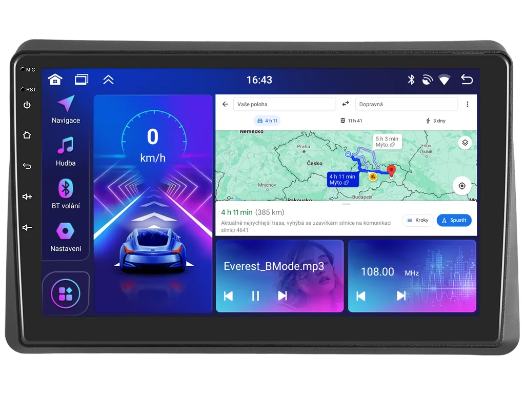 BMODE 2DIN AUTORÁDIO BEX208 ANDROID, RENAULT MASTER III, OPEL MOVANO B, NISSAN NV400