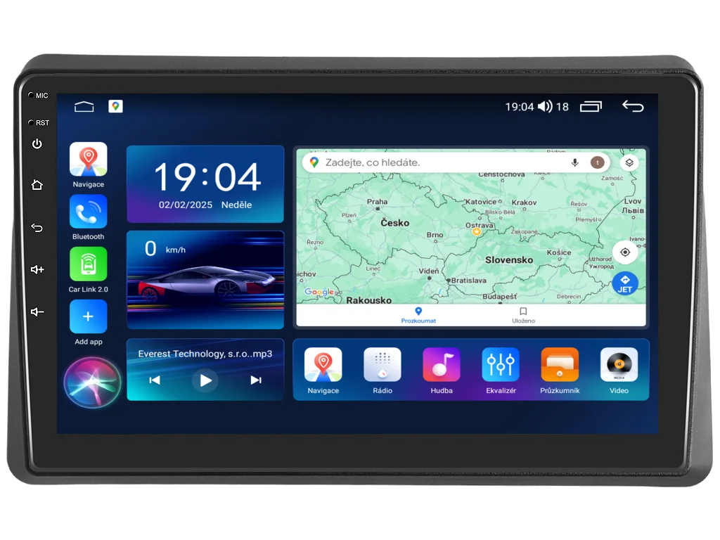 EVEREST 2DIN AUTORÁDIO EVT208 ANDROID, RENAULT MASTER III, OPEL MOVANO B, NISSAN NV400