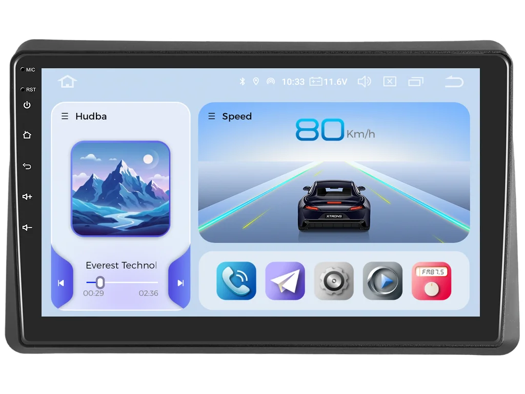 XTRONS 2DIN AUTORÁDIO IQP-XEV208 ANDROID, RENAULT MASTER III, OPEL MOVANO B, NISSAN NV400