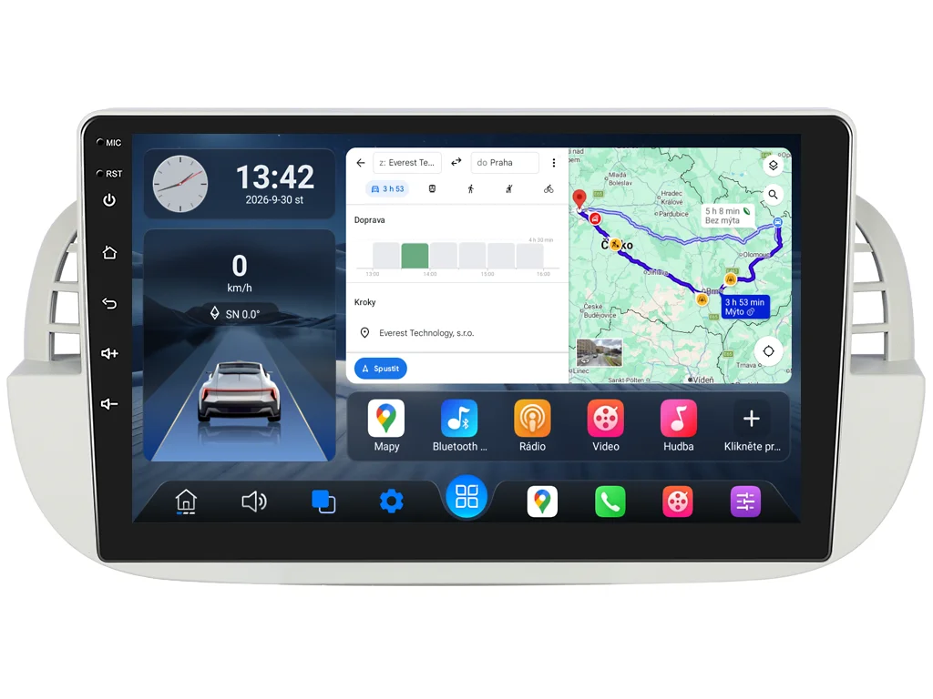 ISUDAR 2DIN AUTORÁDIO Q74X-IEV212 ANDROID FIAT 500