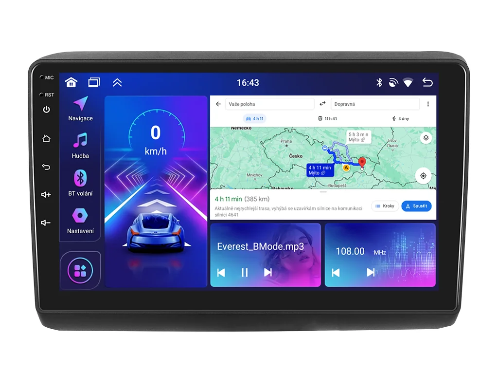 BMODE 2DIN AUTORÁDIO BEV54 ANDROID, FIAT DUCATO / PEUGEOT BOXER II / CITROEN JUMPER II