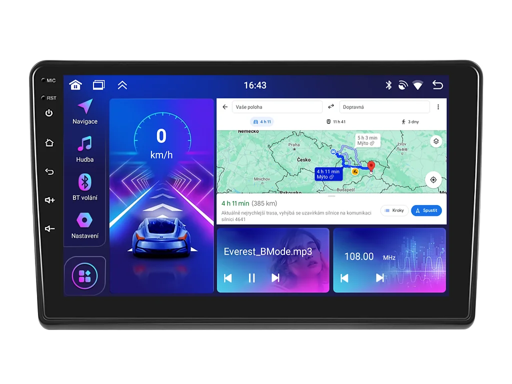 BMODE 2DIN AUTORÁDIO BEX52 ANDROID, FIAT DUCATO / PEUGEOT BOXER II / CITROEN JUMPER II