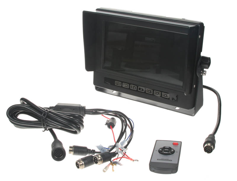 MONITOR 7" PRACHOTĚSNÝ/VODĚODOLNÝ/NÁRAZU ODOLNÝ, 3x4PIN VSTUP