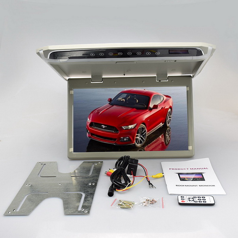 STROPNÍ LCD MONITOR 12,1" ŠEDÝ S HDMI/MICROSD/IR/FM, ULTRA TENKÝ