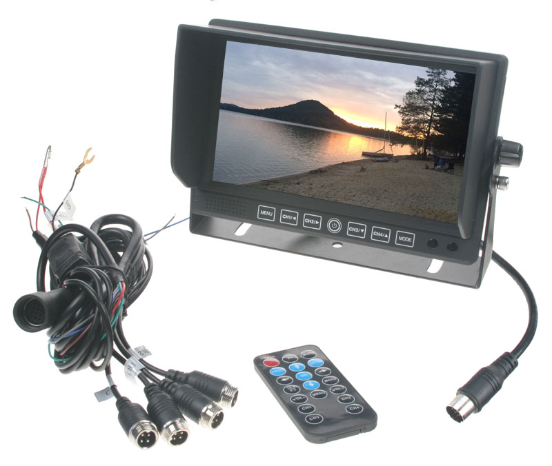 MONITOR 7" SE 4x4PIN VSTUP, DVR