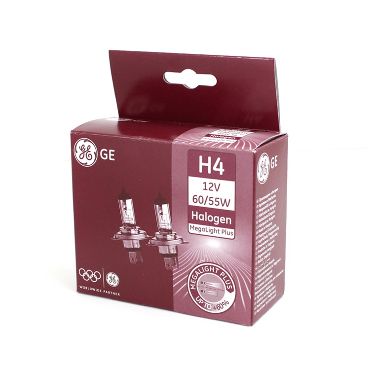 HALOGENOVÁ ŽÁROVKA GE MEGALIGHT PLUS 50 H4-MP50, H4 12V 60W 2 KS