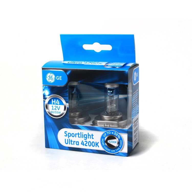 HALOGENOVÁ ŽÁROVKA GE SPORTLIGHT ULTRA H4 12V 60/55W