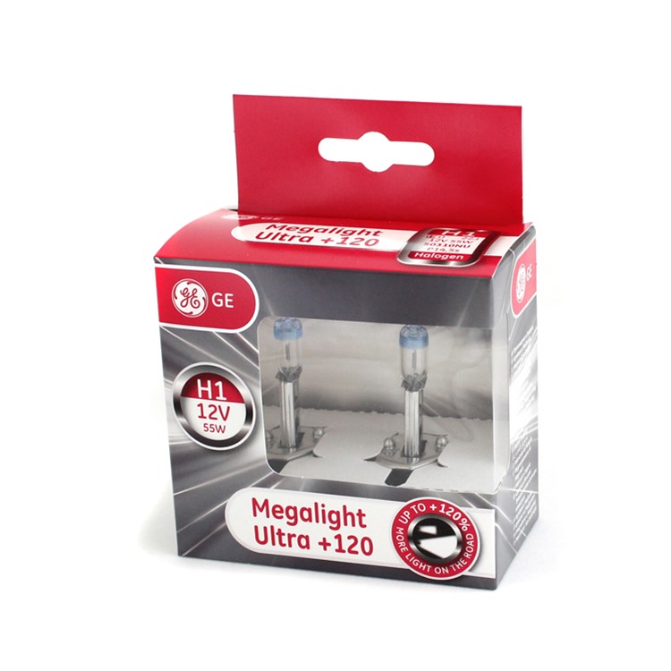 HALOGENOVÁ ŽÁROVKA GE MEGALIGHT ULTRA H1-MU120 H1 12V 55W 2 KS
