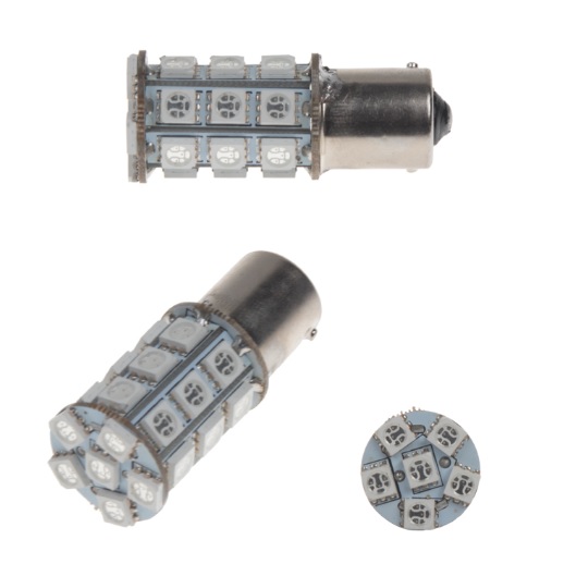 LED BAU15s oranžová, 12V, 27LED/3SMD 2 KS