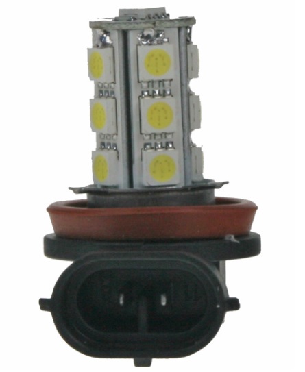 LED ŽÁROVKA S PATICÍ H11 BÍLÁ