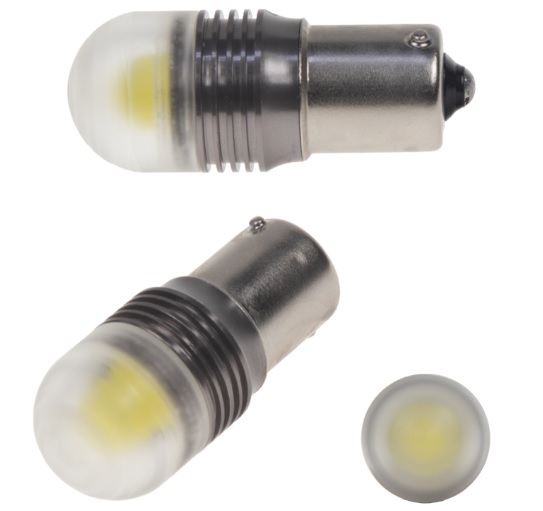 LED ŽÁROVKA BA15s bílá, 12V, LED 1x3D 9W 2KS