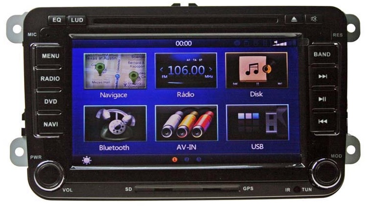 AUTORÁDIO PRO VW, ŠKODA S 7" LCD