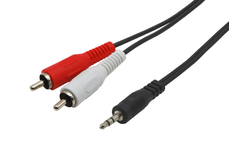 SIGNÁLOVÝ KABEL JACK 3,5MM - 2xCINCH DÉLKA 500CM
