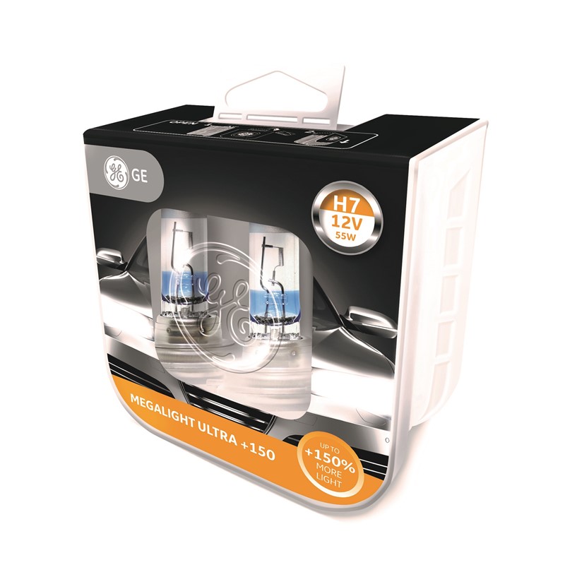 HALOGENOVÁ ŽÁROVKA GE MEGALIGHT ULTRA H7-MU150, H7 12V 55W