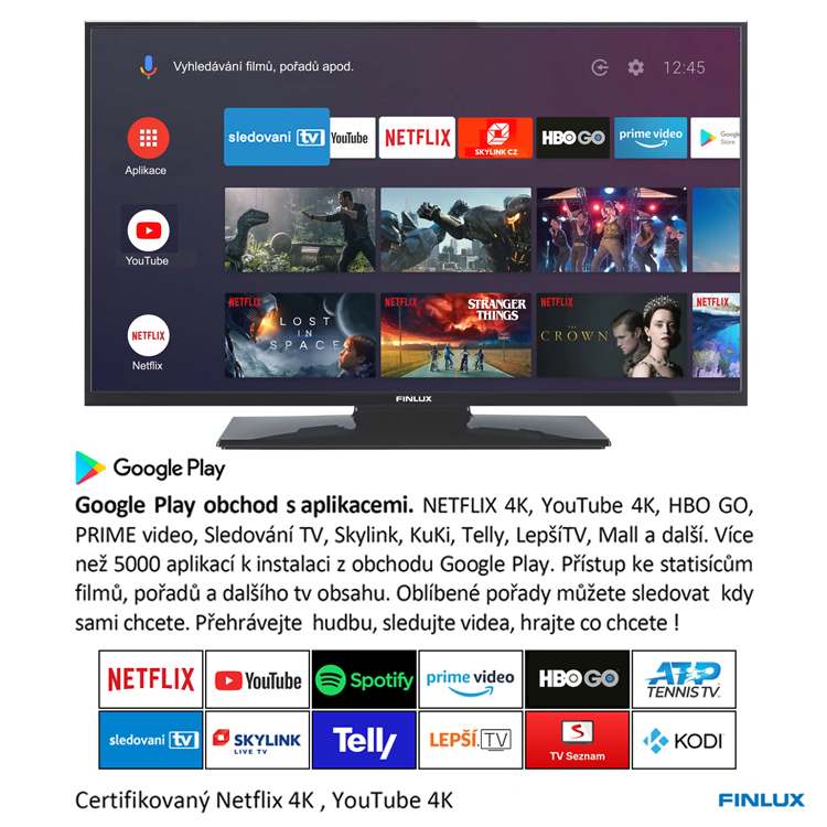 FINLUX TV24FHMF5770- ANDROID T2 SAT SMART WIFI 12V-