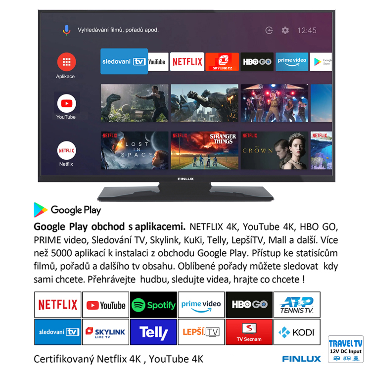 FINLUX TV32FFMG5770 - FHD T2 SAT ANDROID WIFI 12V