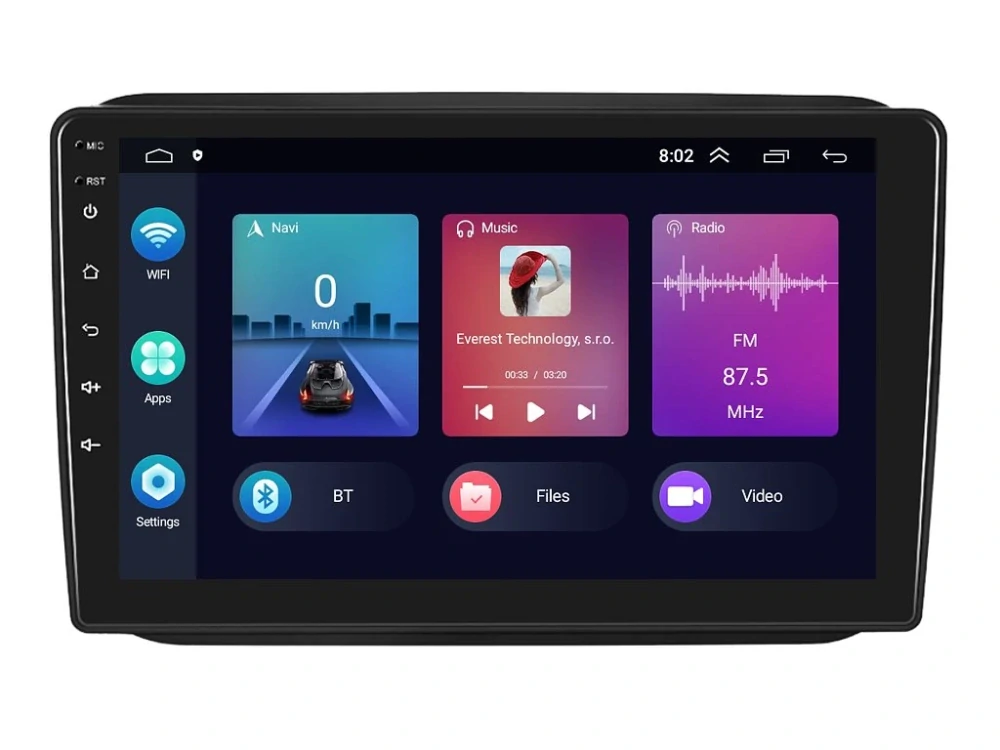 PODOFO 2DIN AUTORÁDIO PEV05 ANDROID, ŠKODA FABIA II / ROOMSTER