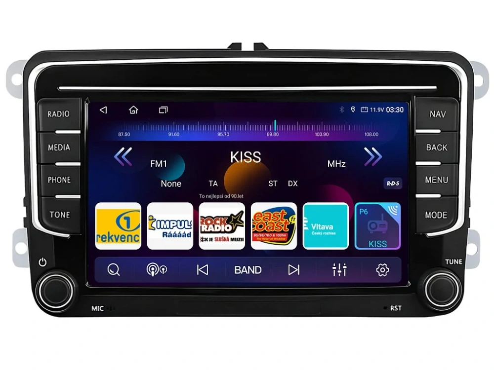 ISUDAR 2DIN AUTORÁDIO T72-VW0702 ANDROID S GPS