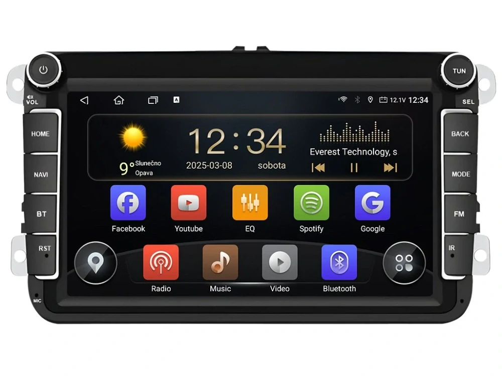 ISUDAR 2DIN AUTORÁDIO T72-VW0803F ANDROID S GPS
