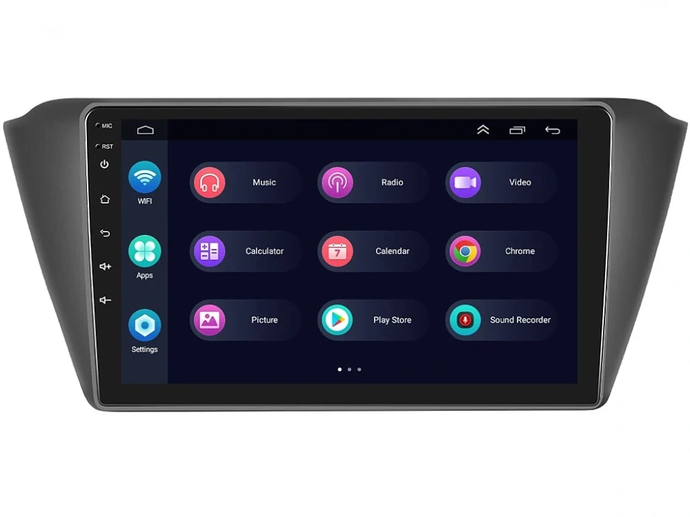 PODOFO 2DIN AUTORÁDIO PEV03 ANDROID, ŠKODA FABIA III