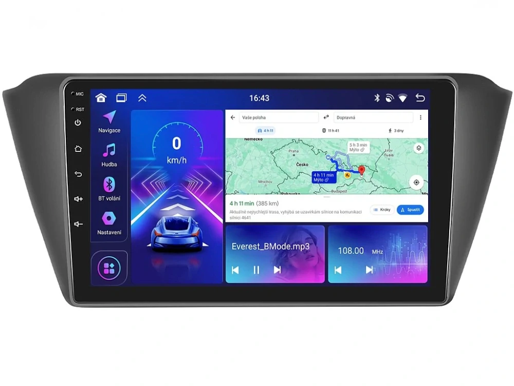 BMODE 2DIN AUTORÁDIO BEX07 ANDROID, ŠKODA FABIA III