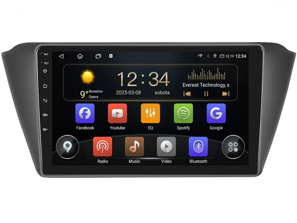 ISUDAR 2DIN AUTORÁDIO T72-IEV89 ANDROID, ŠKODA FABIA III