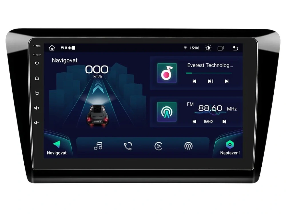 PODOFO 2DIN AUTORÁDIO PEV04 ANDROID, ŠKODA SUPERB II