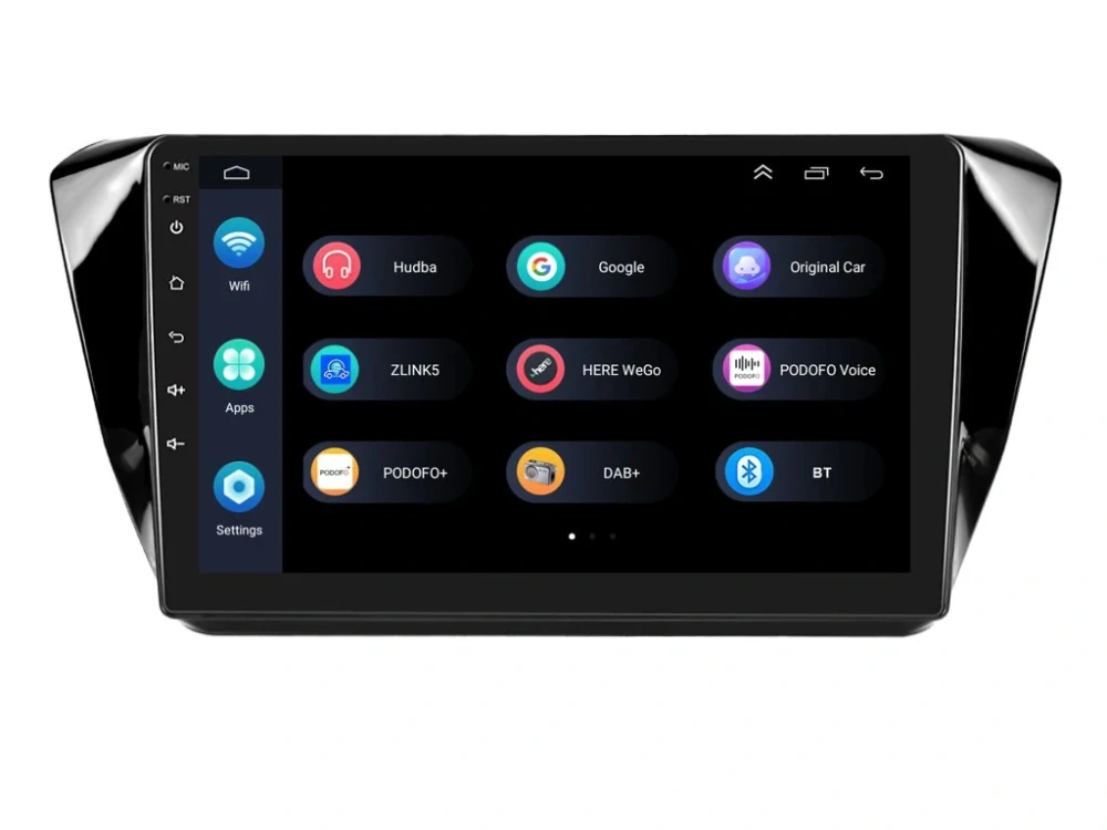 PODOFO 2DIN AUTORÁDIO PEV63 ANDROID, ŠKODA SUPERB III