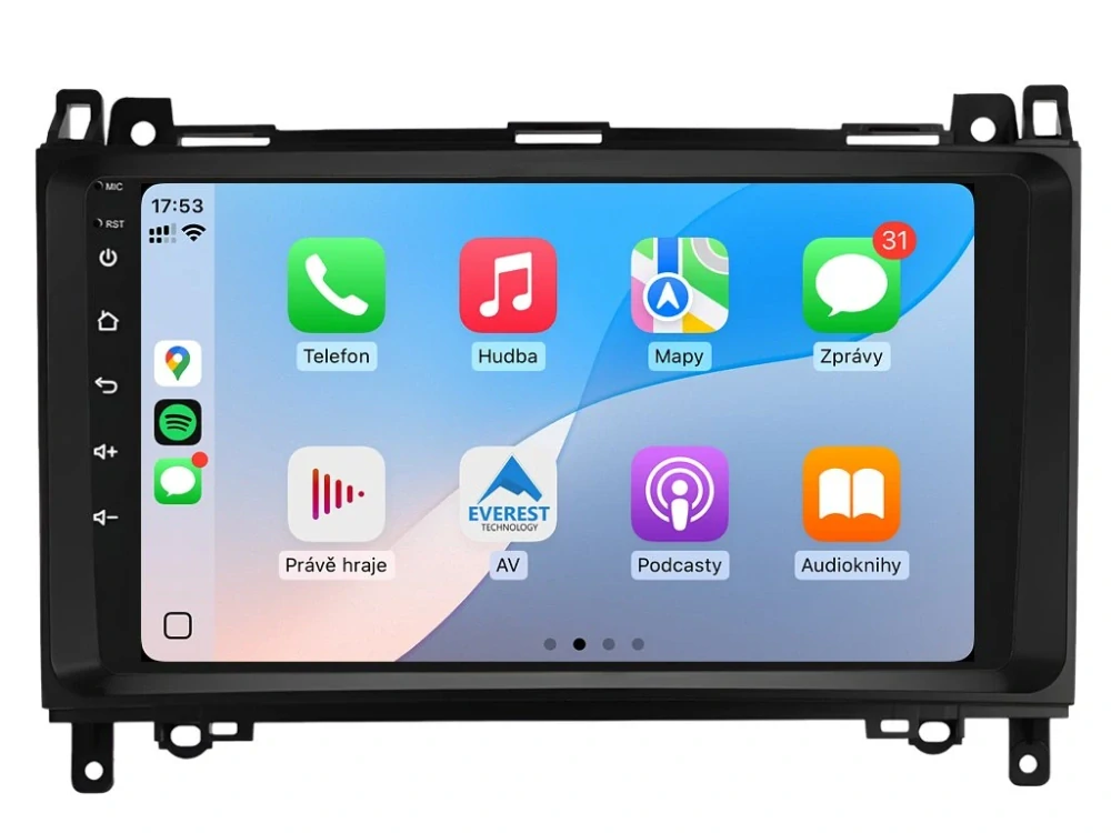 ISUDAR 2DIN AUTORÁDIO T72-IEV76 ANDROID, MERCEDES-BENZ A / B / V / VIANO / VITO / SPRINTER / VW CRAFTER