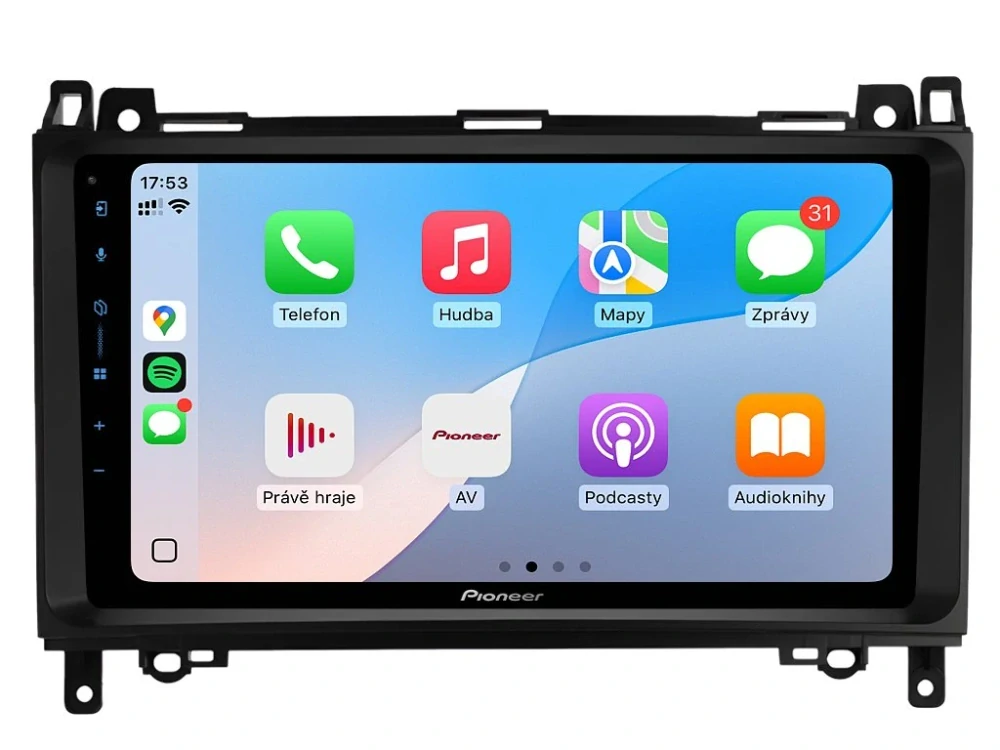 PIONEER 2DIN AUTORÁDIO SPH-PF97BT, MERCEDES-BENZ A / B / V / VIANO / VITO / SPRINTER / VW CRAFTER