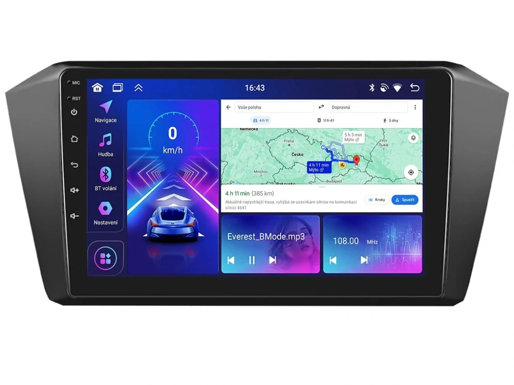 BMODE 2DIN AUTORÁDIO BEX62 ANDROID, VOLKSWAGEN PASSAT B8