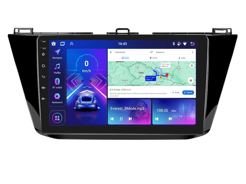 BMODE 2DIN AUTORÁDIO BEX22 ANDROID, VOLKSWAGEN TIGUAN II