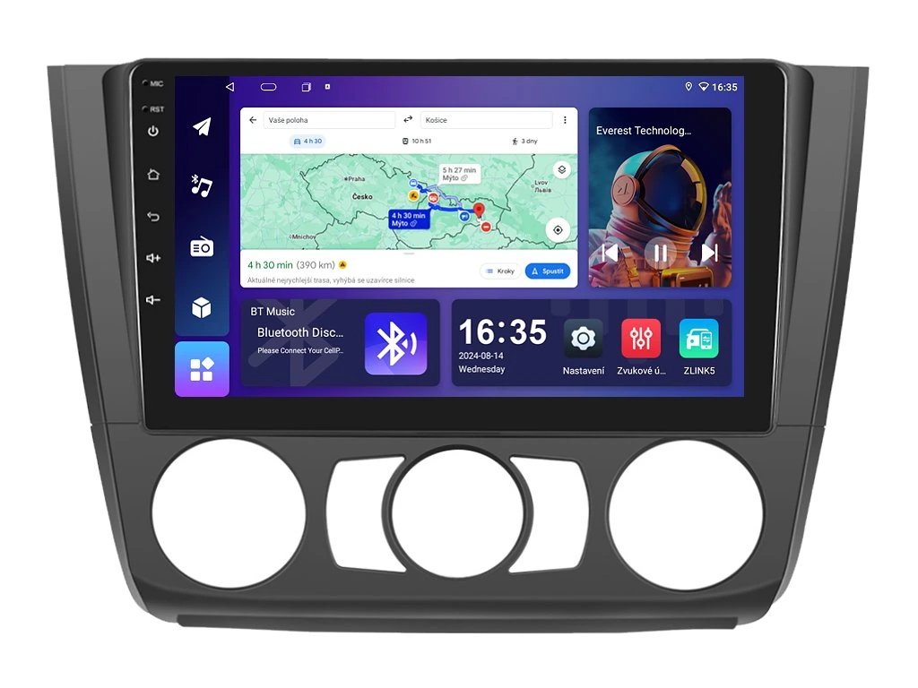Isudar 2DIN autorádio T68B-IEV34 Android, BMW E81 / E82 / E87 / E88 S MANUÁLNÍ KLIMATIZACÍ