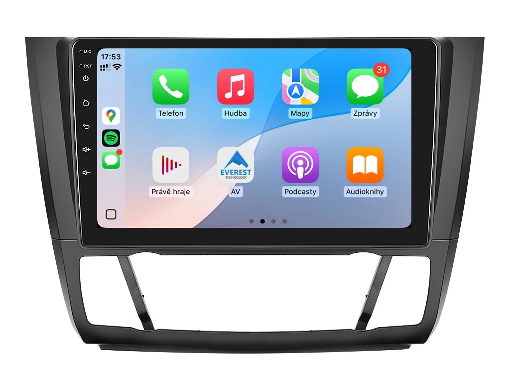 XTRONS 2DIN AUTORÁDIO IQP-XEV33 ANDROID, BMW E81 / E82 / E87 / E88 S AUTOMATICKOU KLIMATIZACÍ