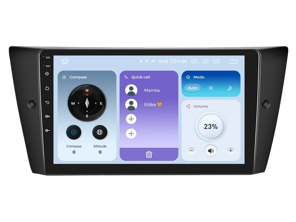 XTRONS 2DIN AUTORÁDIO IQP-XEV31 ANDROID, BMW E90 / E91 / E92 / E93