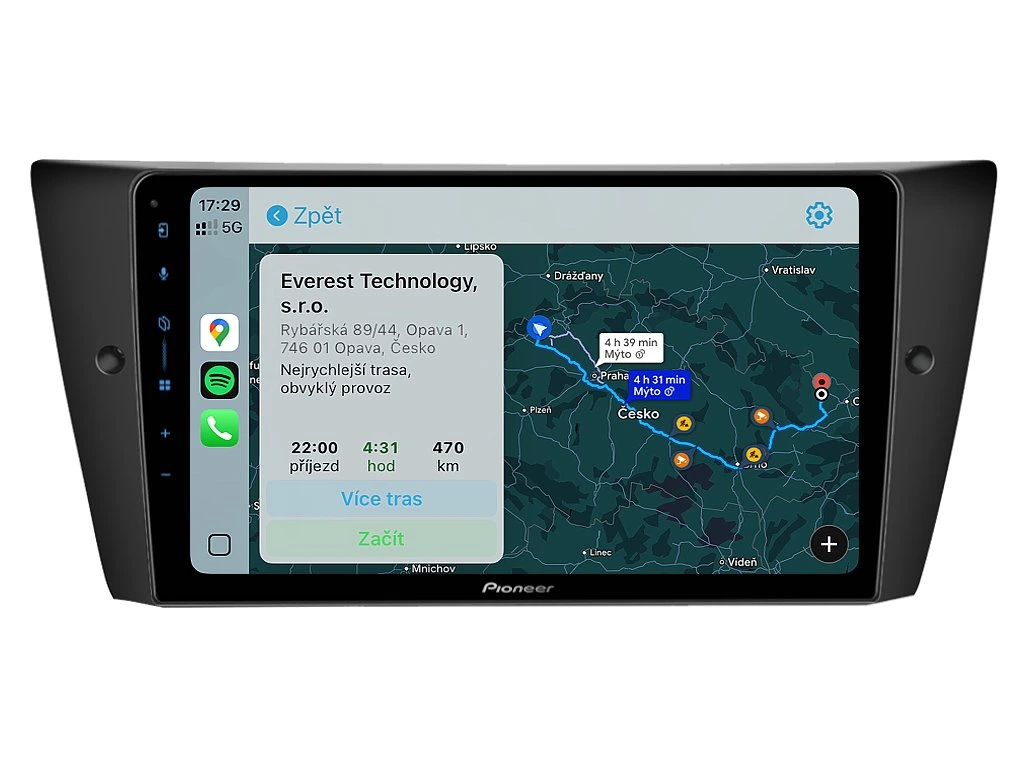 PIONEER 2DIN AUTORÁDIO SPH-PF97BT, BMW E90 / E91 / E92 / E93