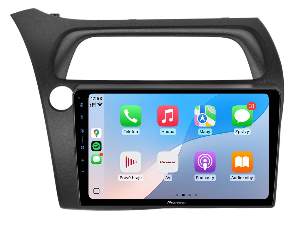 PIONEER 2DIN AUTORÁDIO SPH-PF97BT, HONDA CIVIC 8G