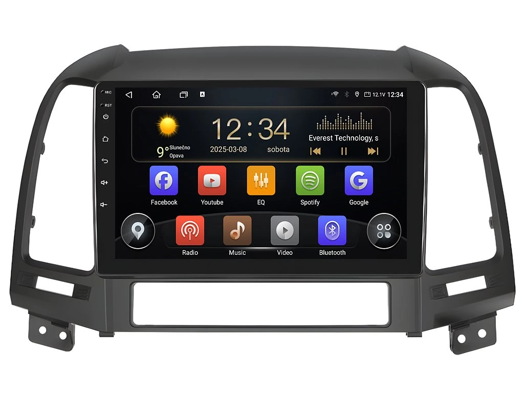 ISUDAR 2DIN AUTORÁDIO T72-IEV69 ANDROID, HYUNDAI SANTA FE II
