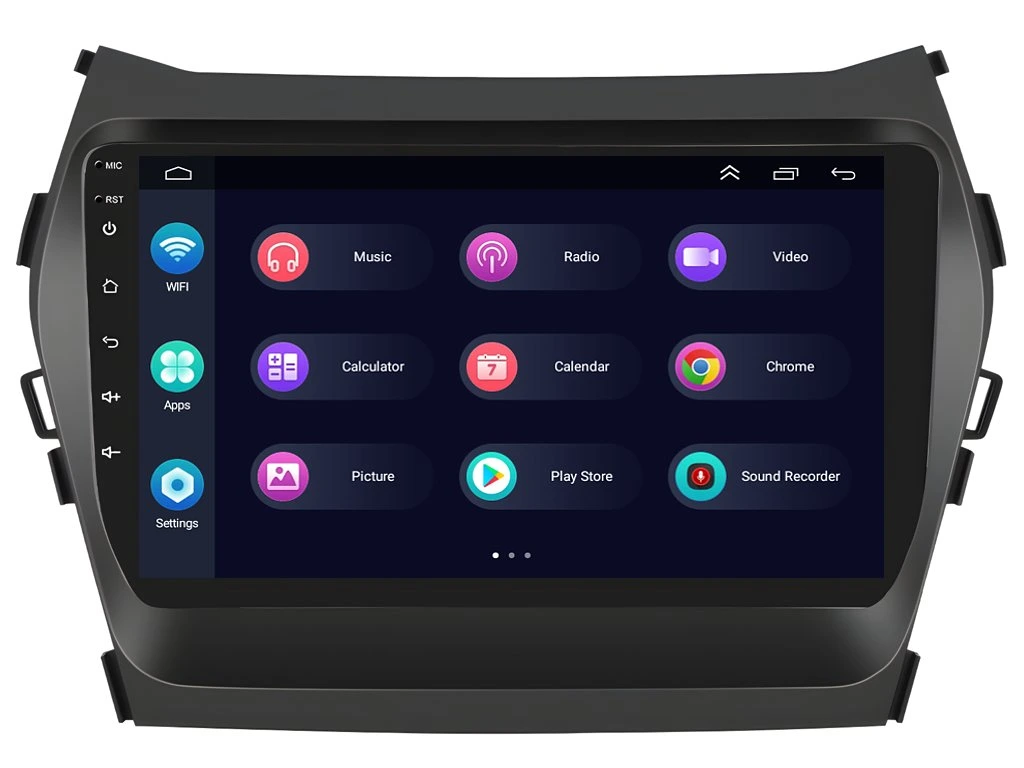 PODOFO 2DIN AUTORÁDIO PEV20 ANDROID, HYUNDAI SANTA FE IX45