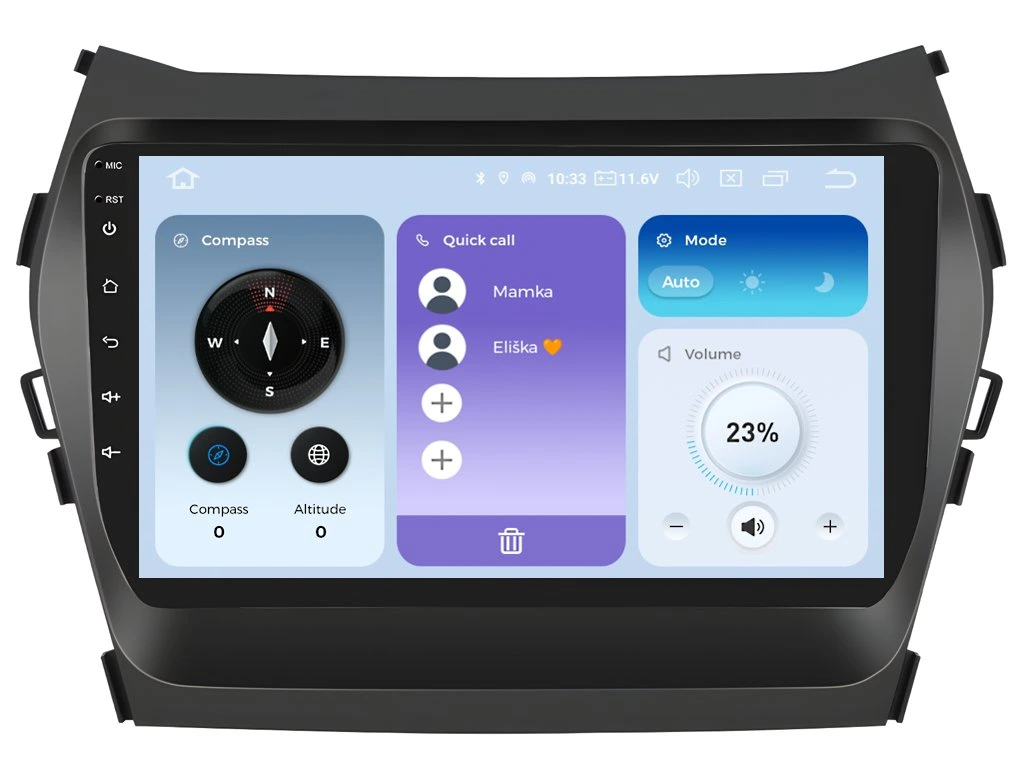 XTRONS 2DIN AUTORÁDIO IQP-XEV56 ANDROID, HYUNDAI SANTA FE IX45