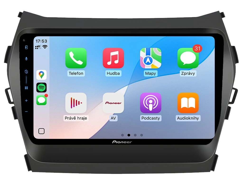 PIONEER 2DIN AUTORÁDIO SPH-PF97BT, HYUNDAI SANTA FE IX45