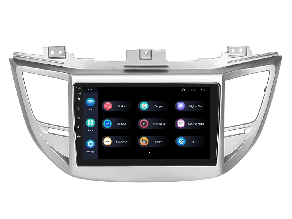 PODOFO 2DIN AUTORÁDIO PEV92 ANDROID, HYUNDAI TUCSON