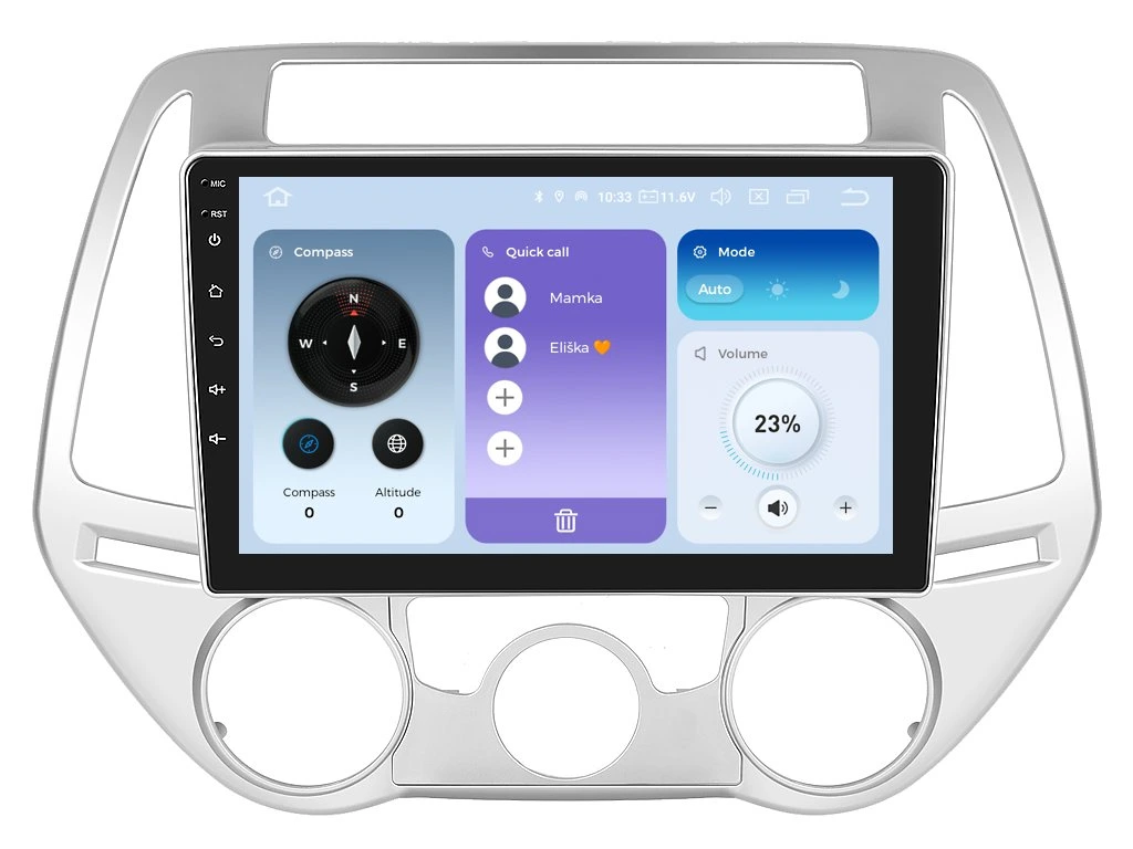 XTRONS 2DIN AUTORÁDIO IQP-XEV45 ANDROID, HYUNDAI I20