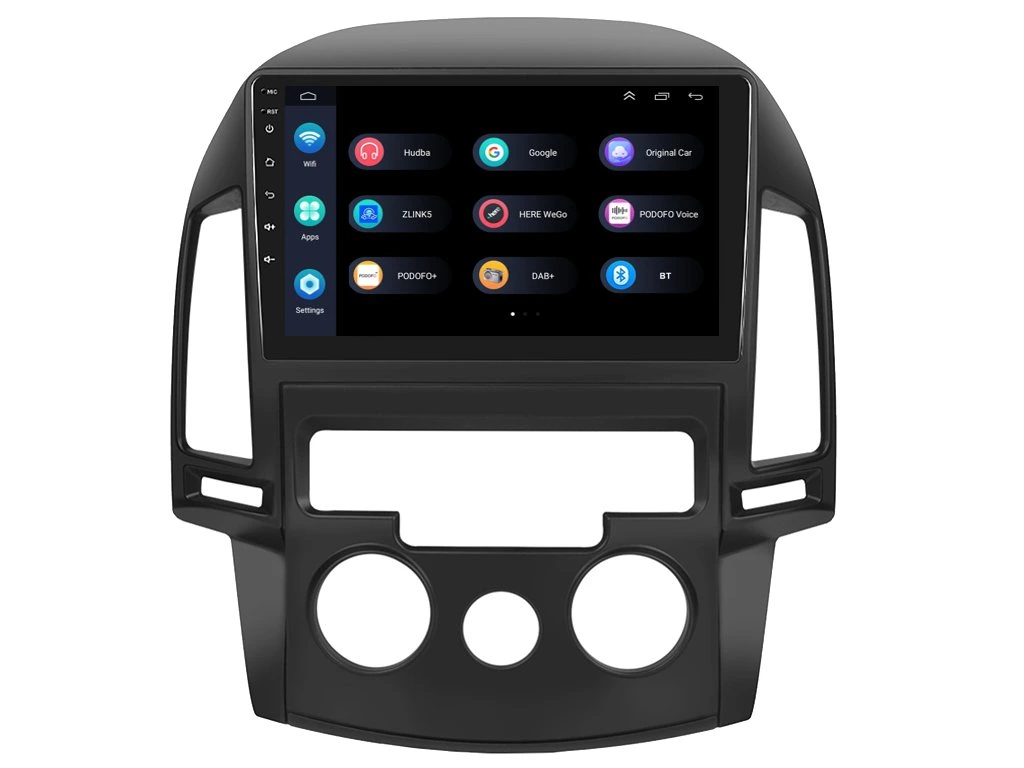 PODOFO 2DIN AUTORÁDIO PEV87 ANDROID, HYUNDAI i30 S MANUÁLNÍ KLIMATIZACÍ