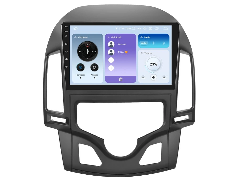 XTRONS 2DIN AUTORÁDIO IQP-XEV42 ANDROID, HYUNDAI I30 S AUTOMATICKOU KLIMATIZACÍ